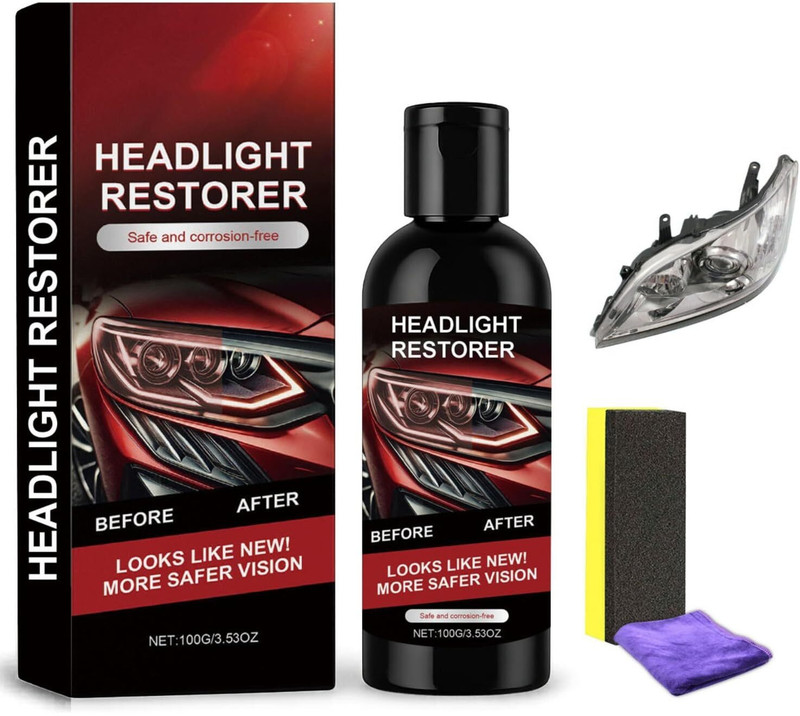 InSTRURIXDOPE Car Headlight Restoration Kit polishing formula easy to use Headlight Cleaning Kit(100 ml)