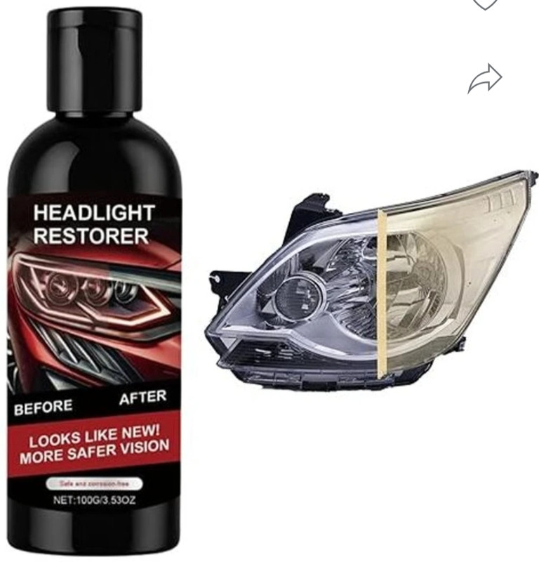 Harivya Headlight Repair & Restoration kit-Polish, Protect & Restore Faded Lights Headlight Cleaning Kit(100 ml)