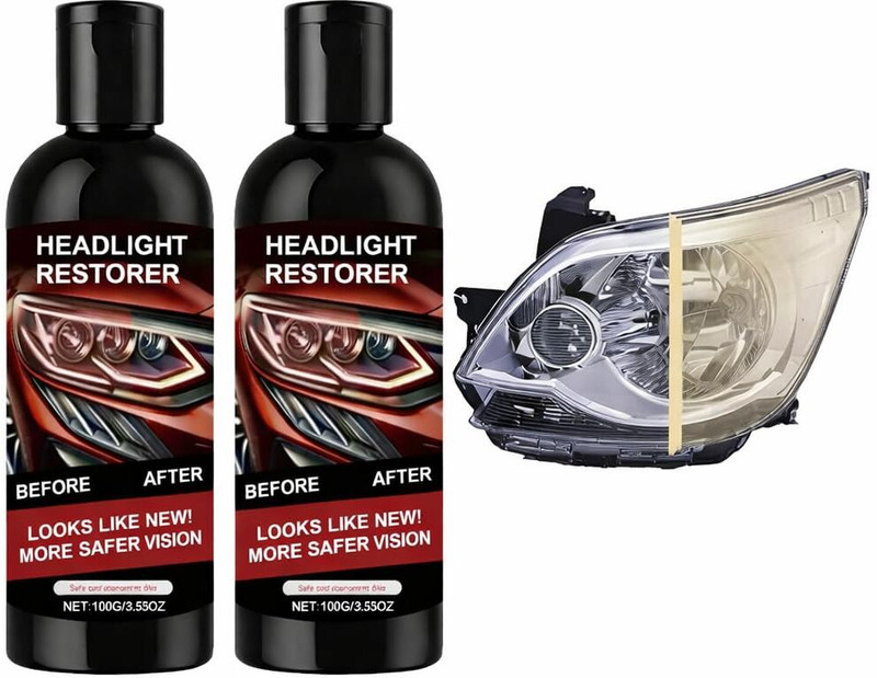 BM brother Car Headlight Kit-Clears Scratches, Dirt & Oxidation for Crystal 2 pcs Headlight Cleaning Kit(100 ml)