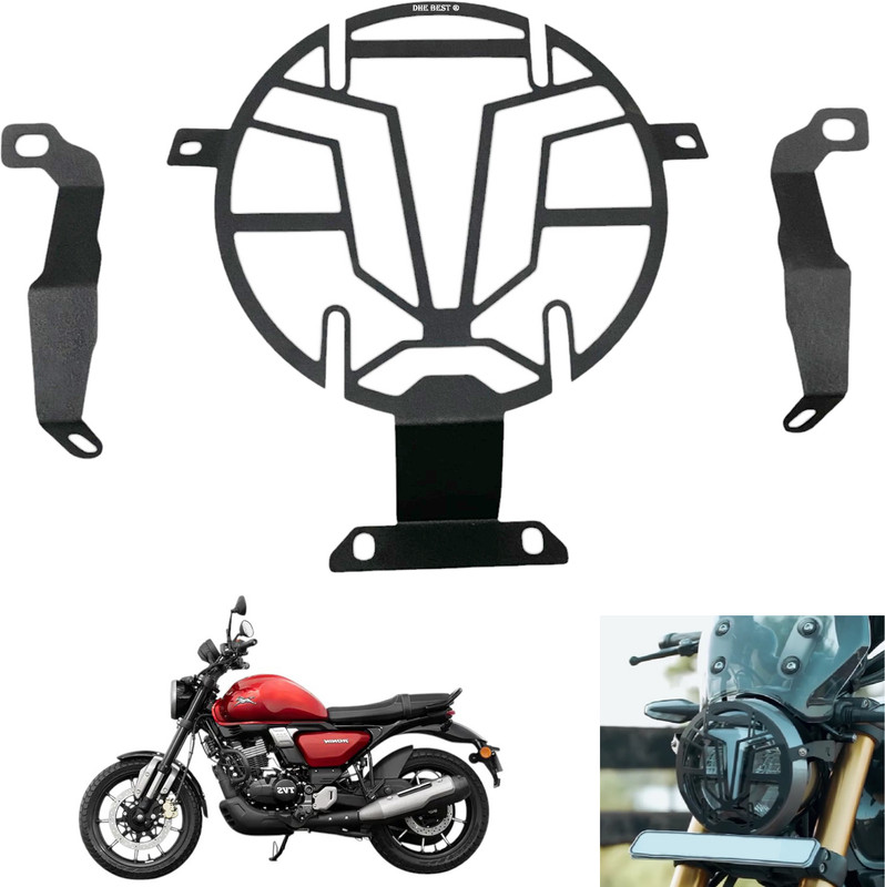 Dhe Best Bike Heavy Metal Head light Grill / Protector jaali for TVS Ronin Headlight Frame Support(NA 2018)