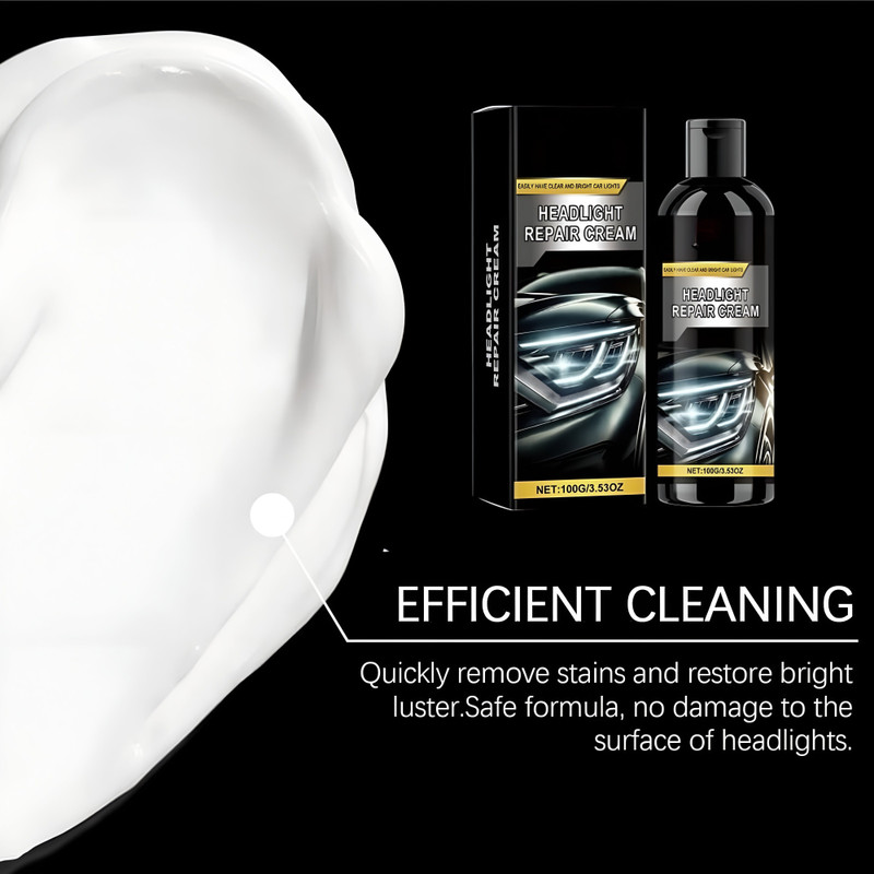 LootZoo Headlight Repair Cream 100g Car Headlight Cleaner & Restoration Polish Headlight Restore Kit