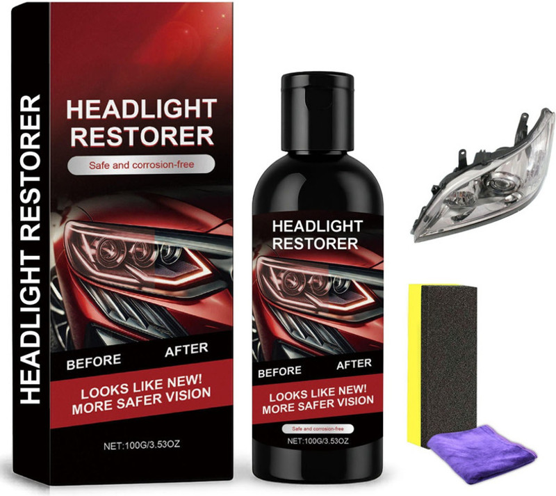 Brillara Headlight Restoration Kit – Restore Transparency, Remove Yellowing Headlight Restore Kit