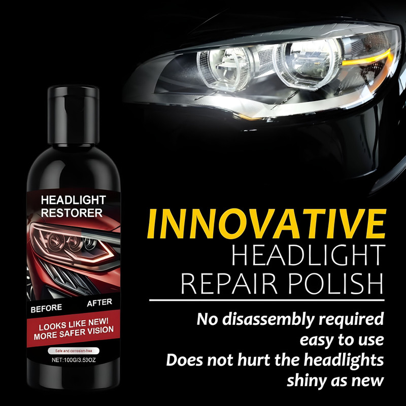 LootZoo Car Headlight Repair Restorer Cleaner for Foggy Headlights Headlight Restore Kit
