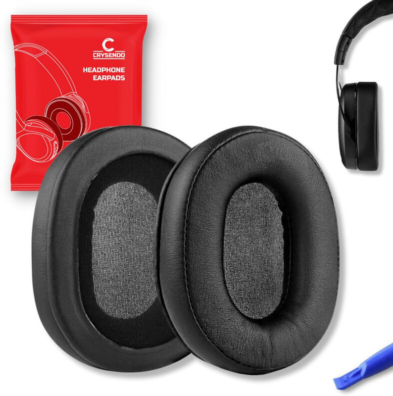 Crysendo Headphone Cushion for B-Oat Rockerz 560 Headphones Protein Leather & Memory Foam Over The Ear Headphone Cushion(Pack of 2, Black)