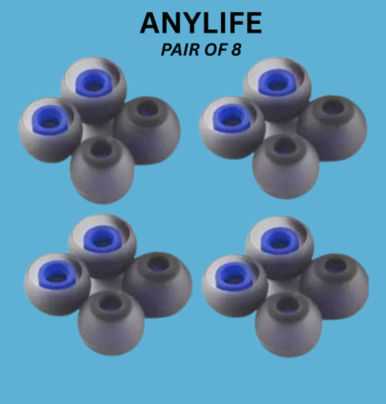 Anylife pair of 8 Earbud rubber, Medium Size For Both Wired & Bluetooth Earphones In The Ear Headphone Cushion(Pack of 16, Blue)