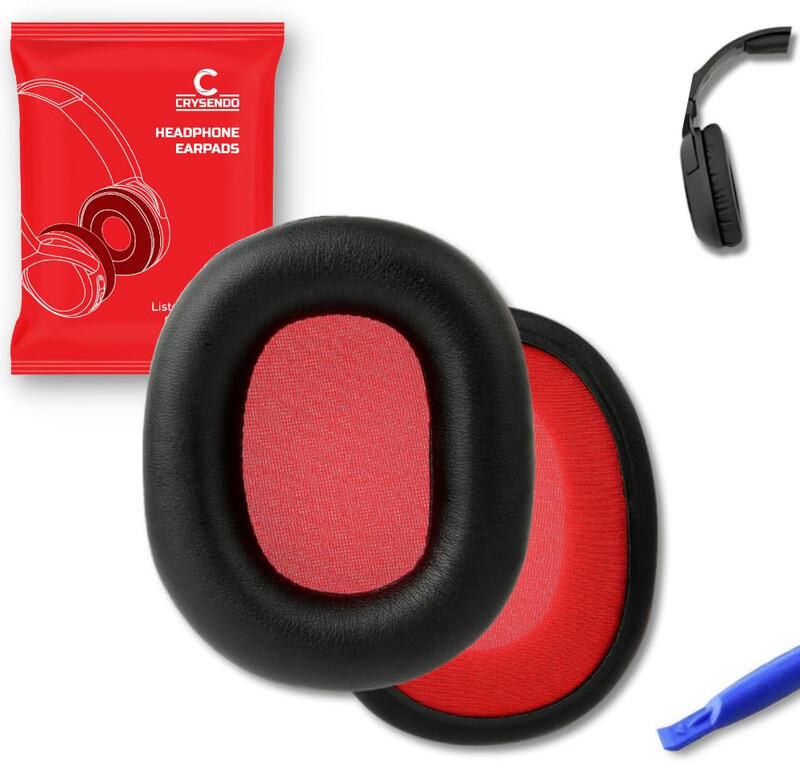 Crysendo Headset Cushions For B-Oat Immortal 1300/1000/700 Headset Protein Leather & Foam Over The Ear Headphone Cushion(Pack of 2, Black + Red)