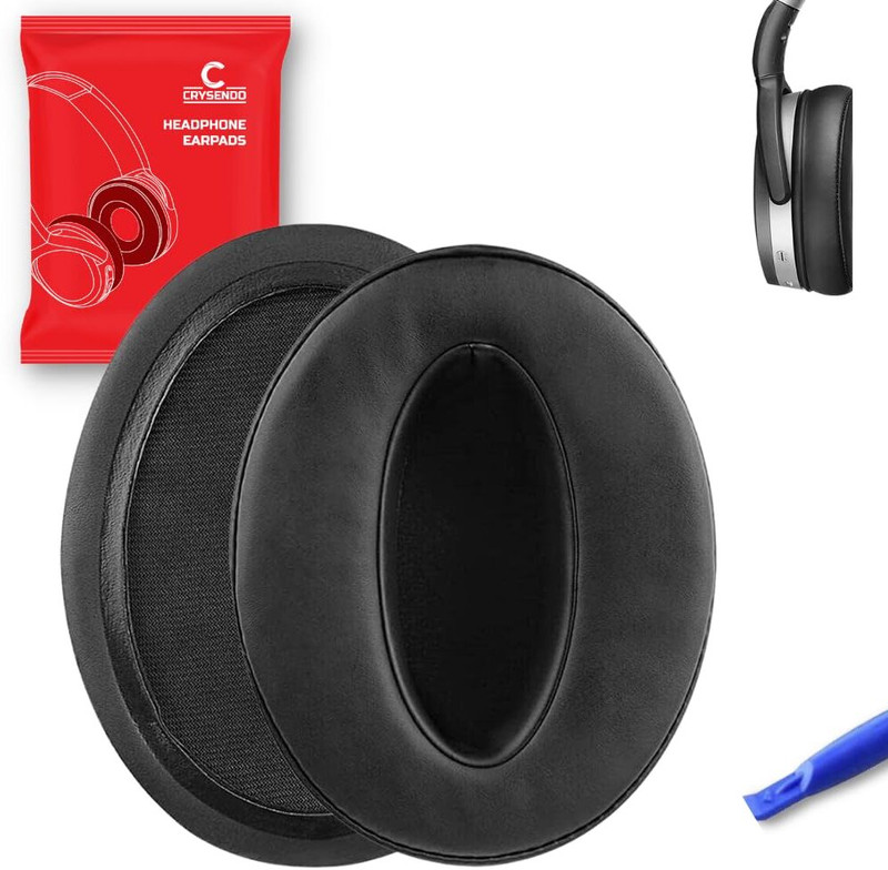 Crysendo Sennheiser HD 350 BT/4.40 BT/HD 4.50 BT/HD 4.50 BTNC / 458 BT (1 Pair) Over The Ear Headphone Cushion(Pack of 2, Black)