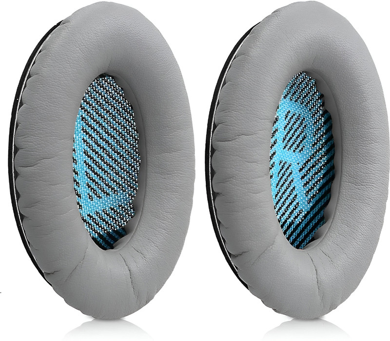HICLE Replacement Ear Pads For Over The Ear Headphone Cushion(Pack of 2, Light Grey, Blue)