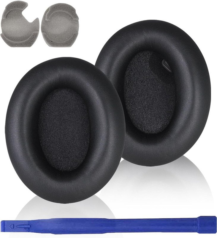 Artibetter Replacement Earpads Cushions,Soft Protein Leather Over The Ear Headphone Cushion(Pack of 2, Black)