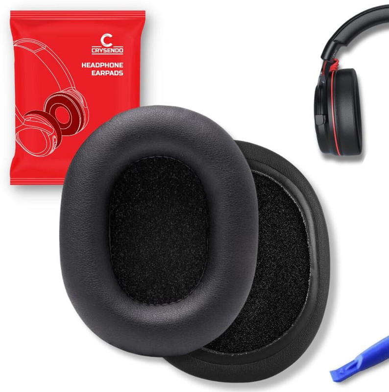 Crysendo Headphone Cushion For Edi-fier G10,G20,K815,Hecate G1 Wired,W800bt Headphone Over The Ear Headphone Cushion(Pack of 2, Black)