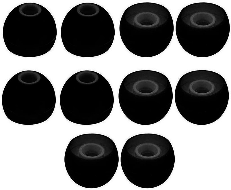 Bodoma Earbuds tips for All earphones, Eartips In The Ear Headphone Cushion Model 26 In The Ear Headphone Cushion(Pack of 10, Black)