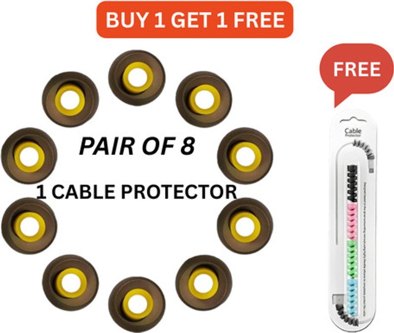 Anylife Earphone Buds Rubber free Cable Protector In The Ear Headphone Cushion(Pack of 20, Yellow)