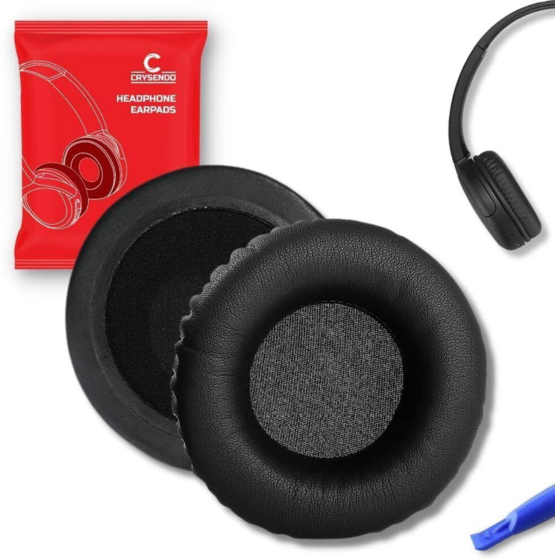 Crysendo Headphone Cushions for Son-y WH CH500/510/520 Headphone Frog Leather & Soft Foam Over The Ear Headphone Cushion(Pack of 2, Black)