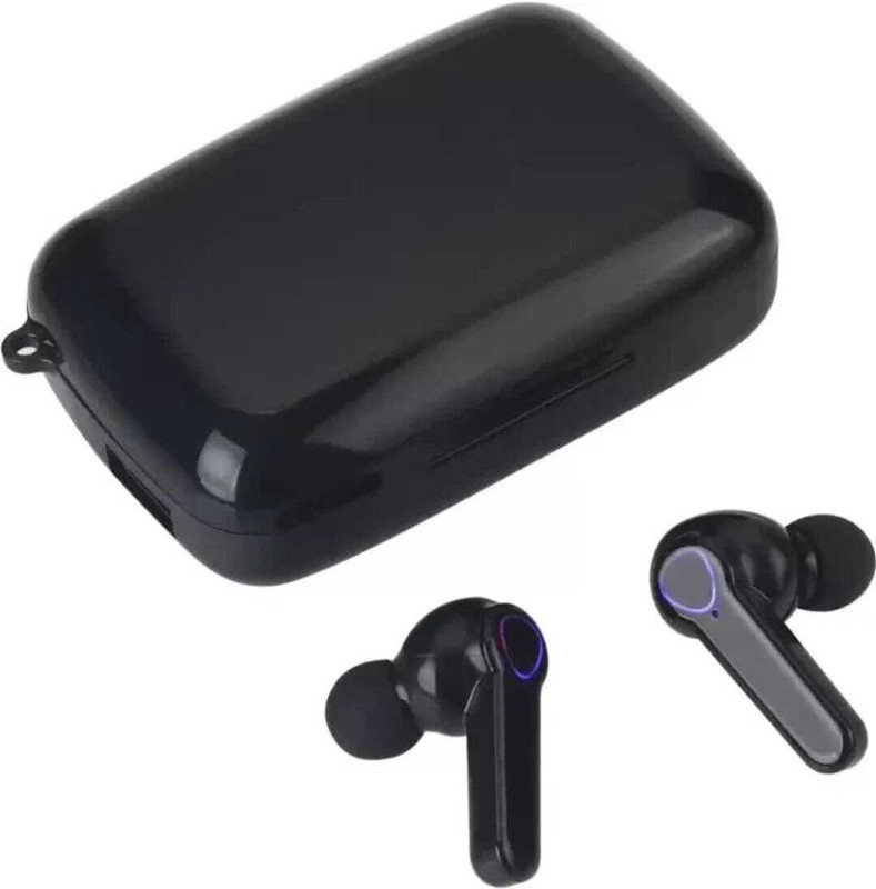 TWS Plastic Press and Release Earbuds Pouch For yes(black)
