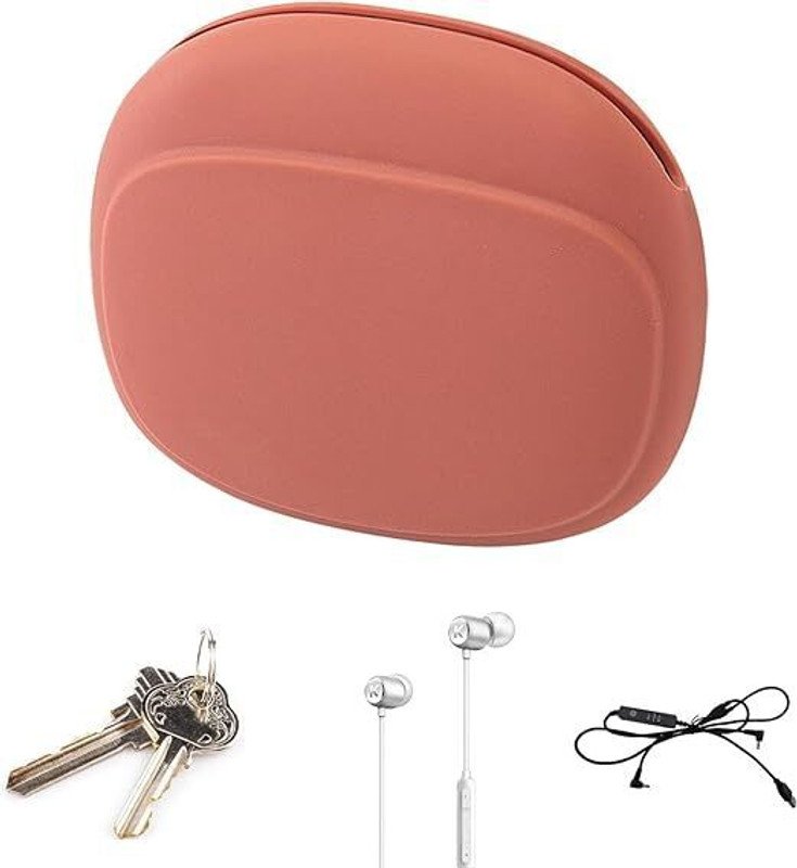 ShopVee Silicone Press and Release Earbuds Case For All brands Earphones(Pink)