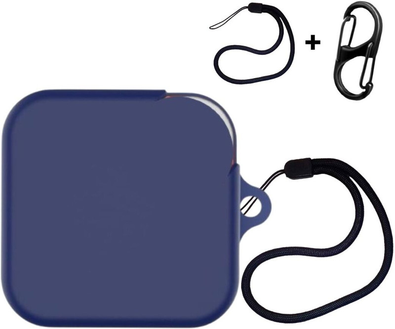VibeShell Silicone Velcro Earbuds Case For Silicone Case Cover for CMF Nothingg Buds Pro 2(Blue, 1 Lanyard and 1 Carabiner)