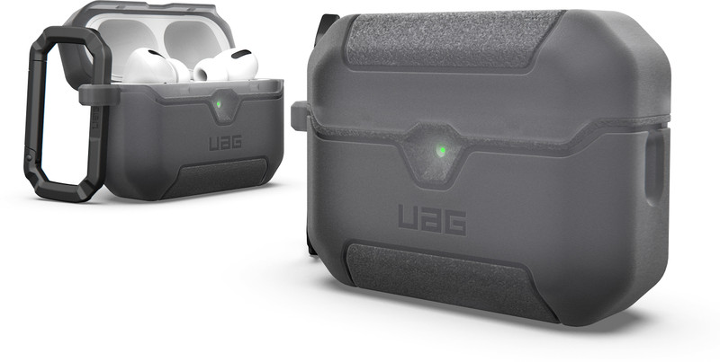 Urban Armor Gear Plastic Press and Release Headphone Case For AirPods Pro 3rd Gen, UAG Scout Rugged Hard Shell Military Grade Protective Cover(Black)