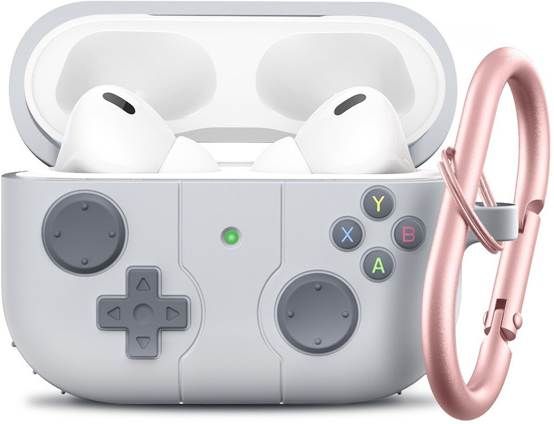 Zorbes Protective Case for Apple AirPods Pro 1st Generation, Apple AirPods Pro 2nd Generation(Grey, Silicon, Pack of: 1)