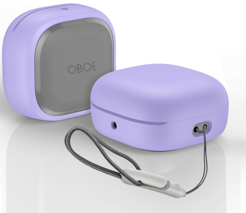 Oboe Polypropylene Latch Earbuds Case For Samsung Galaxy Buds FE, Buds 2/ 2 Pro, Buds Pro, Buds Live, Cover with Lanyard(Purple)