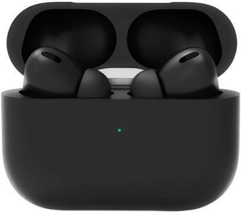 shanayaent Plastic Press Stud Headphone Case For AirPods Pro (2nd Generation) with MagSafe Case (USB C)(Dark Black)