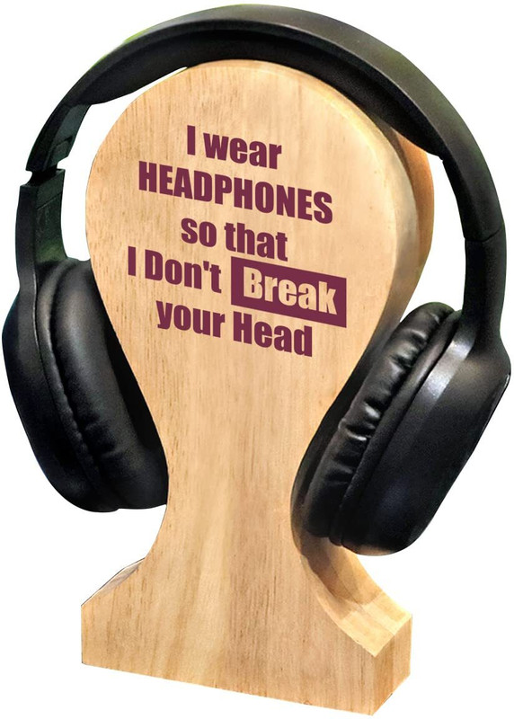 graphicalmela Graphicalmela Pubg Game Over Design / Headphone Holder for Gamer Headphone Stand(Brown)