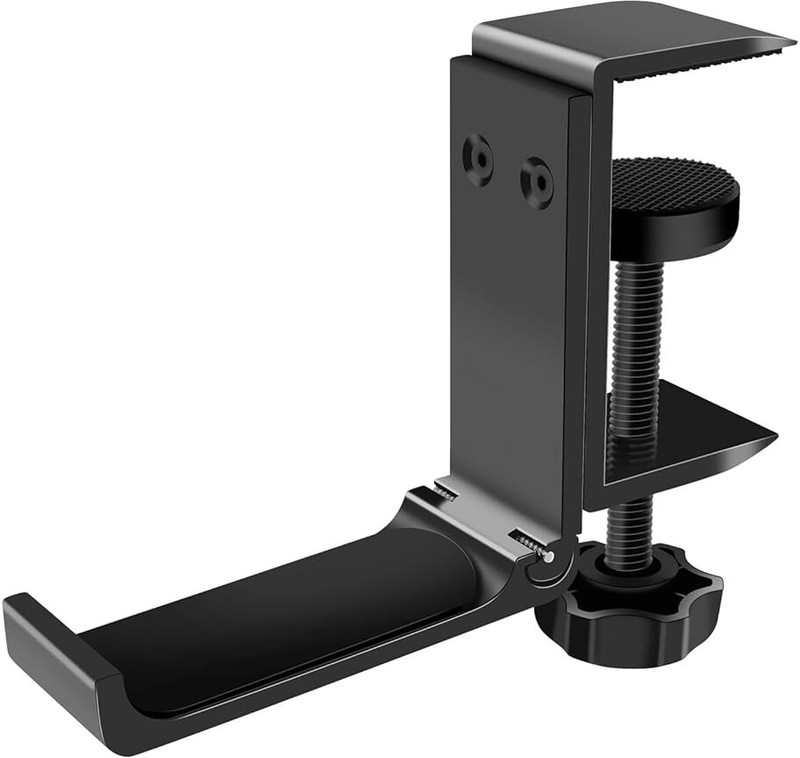 Verilux Folding Headphone Stand Under Desk Hook Cable Organizer Multipurpose Desk Headphone Stand(Black Pack of 1)