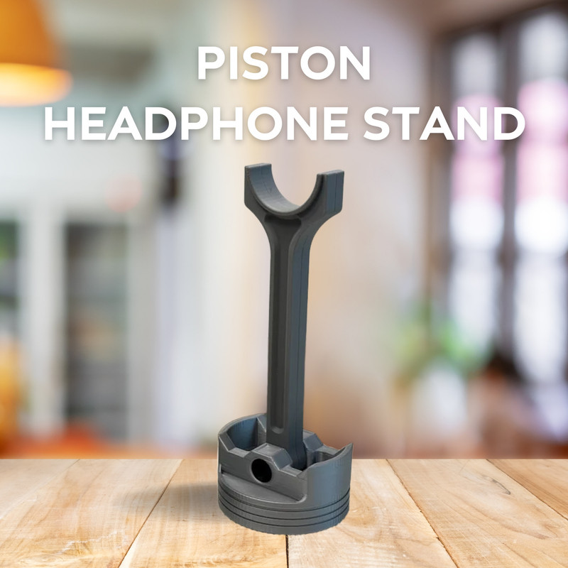 Shilay Piston Shaped Headphone Stand | Industrial Style Headset Holder for Desk Headphone Stand(Grey Pack of 1)