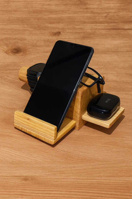 ecofusion pro All in one holder Headphone Stand(Brown Pack of 1)