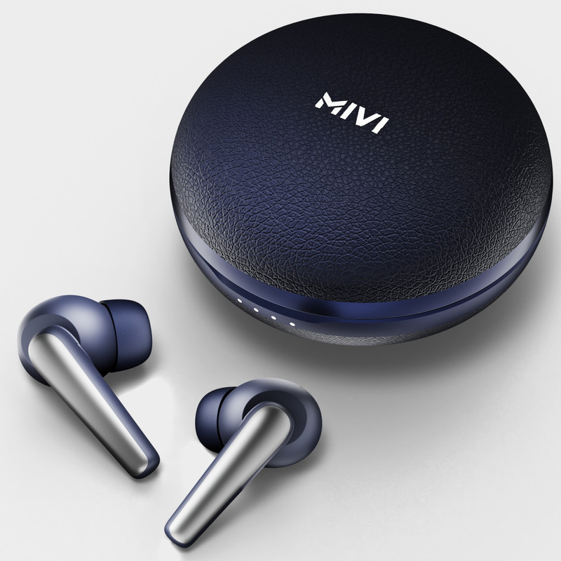 Mivi DuoPods Solo TWS New Launch, 35dB ANC, 60H, Rich Bass, 50ms Gaming Mode, BT v5.3 Bluetooth(Urban Blue, True Wireless)