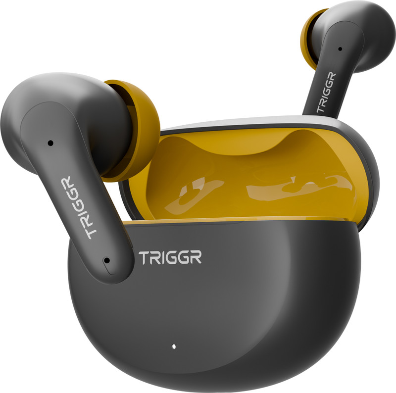 TRIGGR Ultrabuds N3 with Crisp Calling, 50H Playtime, 13mm Drivers, BassXpand Bluetooth(Canary Smoke, In the Ear)