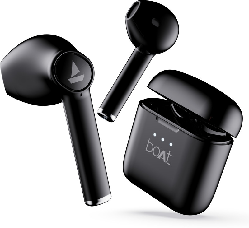 boAt Rockerz 255 Pro+, 60H Battery, ASAP Charge, Stream Ad Free Music via App Support Bluetooth(Active Black, In the Ear)