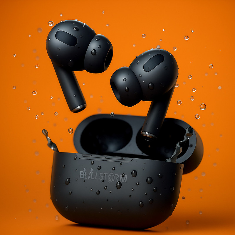 BULLSTORM ANC Earbuds Smart Smart Mic Touch Bass Bluetooth(Black, In the Ear)