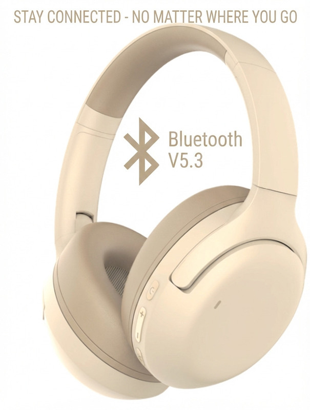 VENKAT ZONE Best Selling Premium Audio Luxurious Comfort Crystal Clear Sound Super Bass Bluetooth & Wired(Beige, On the Ear)