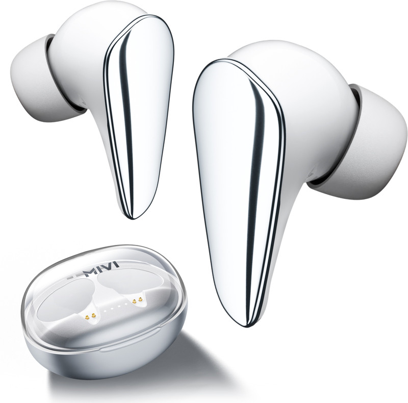Mivi DuoPods Tune ,70H, 3D Soundstage, AI-ENC, BT v5.3 with AAC earbuds Bluetooth(Frost White, True Wireless)