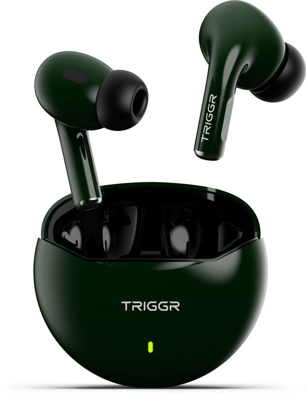 TRIGGR Rizz with 40H Playback, Spherical Design, 13mm Drivers, Rich Bass, Fast Charging Bluetooth(Onyx Lilac, In the Ear)