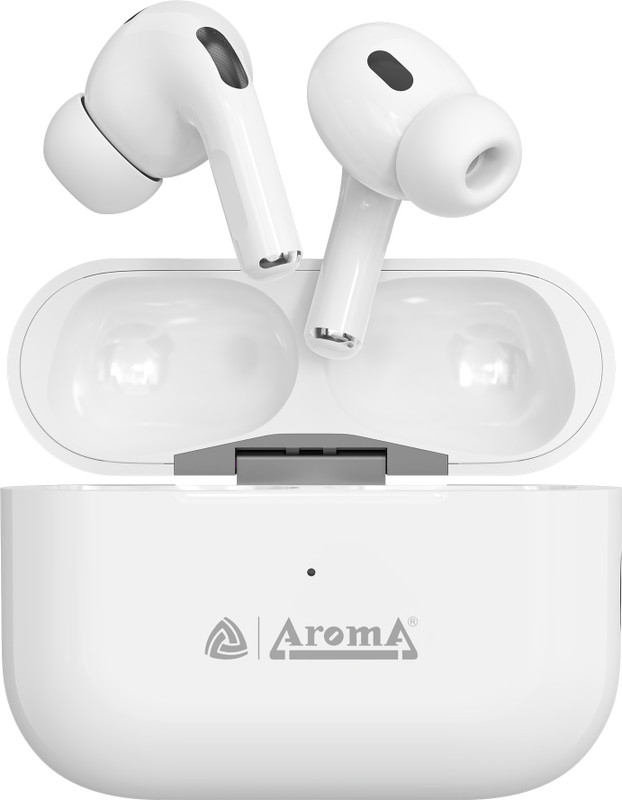Aroma NB121 Pro Pods2 Upto 40 H Playtime*, ENC with3D Spatial Audio, Dual Pairing Bluetooth(Ivory White, True Wireless)