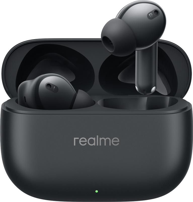 realme Buds T310 with 12.4mm Driver, 46dB ANC, Spatial Audio and upto 40 hours Playback Bluetooth(Vibrant Black, True Wireless)