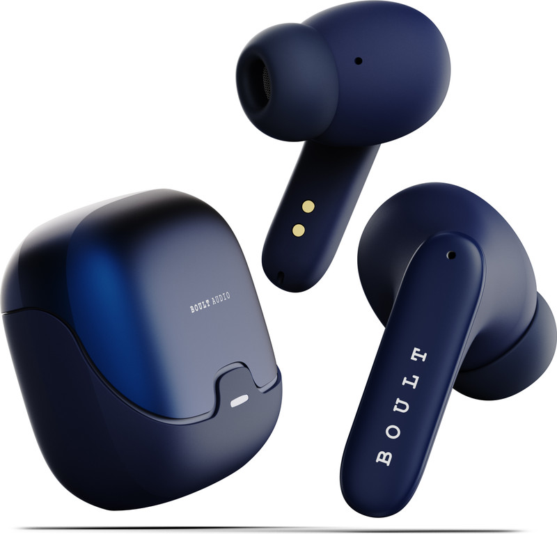 Boult Audio AirBass Z40 with ZEN ENC Mic, 60H Playtime, Low Latency Bluetooth HeadsetĀ Ā (Blue, In the Ear)
