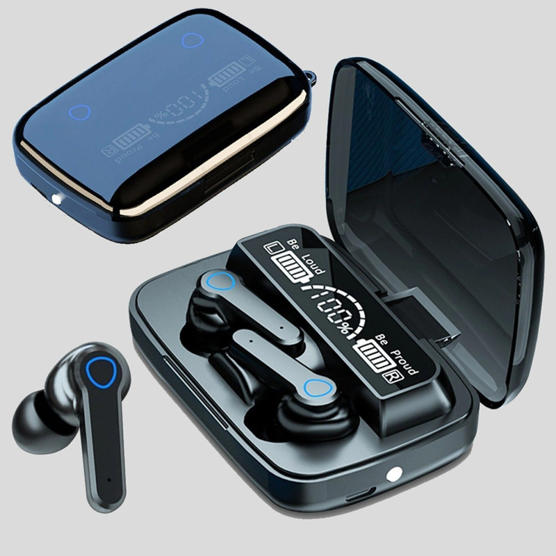 myxes M19 True Wireless Earbuds Powerful Bass ,Smart Touch Control LED Display M24 Bluetooth(Black, True Wireless)