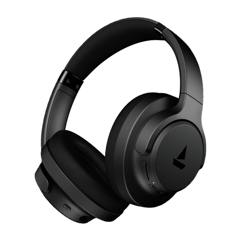 boAt Rockerz 512 ANC, 40dB Hybrid ANC, 80H Battery, ENx,Stream Ad Free Music via App Bluetooth(Cosmic Black, On the Ear)