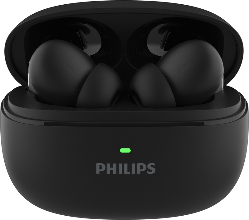 PHILIPS TAT1150BK Earbuds with ANC/ENC, 55H Playtime, 13mm Drivers, IPX5 Proof, BT v5.3 Bluetooth(Deep Black, True Wireless)