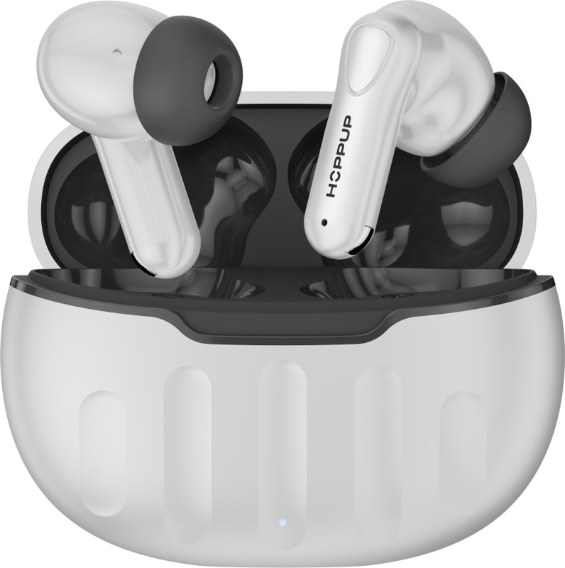HOPPUP AirDoze M1 Earbuds with 50H PlayTime, 40MS Low Latency, AI ENC & 5.4v Bluetooth(White, True Wireless)