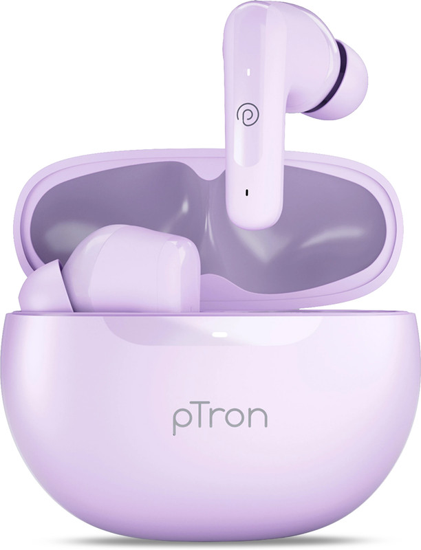 PTron Bassbuds Vibe w/ 34hrs Playtime, Mobile App, Clear Calls, 13mm Drivers,BT5.3 Bluetooth(Grey, True Wireless)