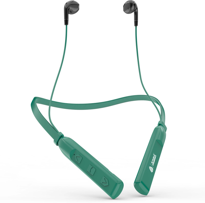 Aroma NB119D Dream 60 Hours Playing Time Fast Charging Bluetooth Neckband Earphone Bluetooth(Green, In the Ear)