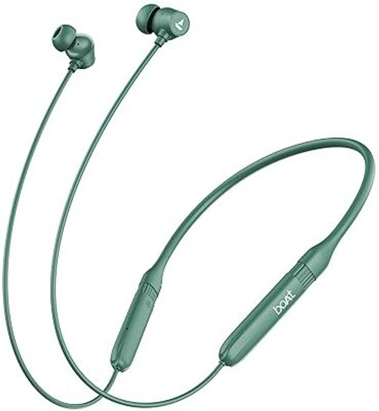 boAt Rockerz 301 ANC,13mm Drivers,Hall Switch, ~30dB ANC,Stream Ad Free Music via App Bluetooth(Green, In the Ear)