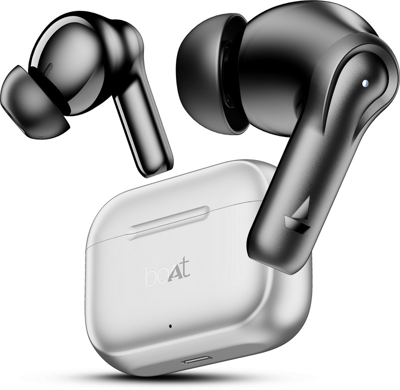 boAt Airdopes 161, Adv 4Mic ENx, 50H Battery,Fast Charge,13mm Driver, Metallic Finish Bluetooth(Ash Grey, True Wireless)