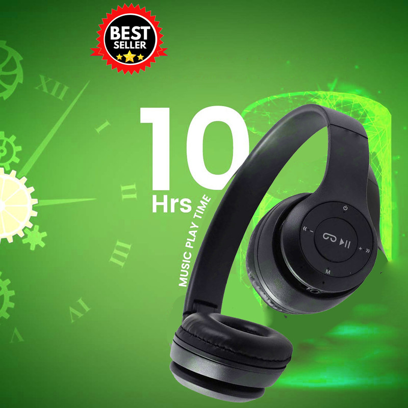 TABARET On The Ear Headphones with Mic, BT 4.9, Pure Bass, Dual Pairing Bluetooth(Black, On the Ear)