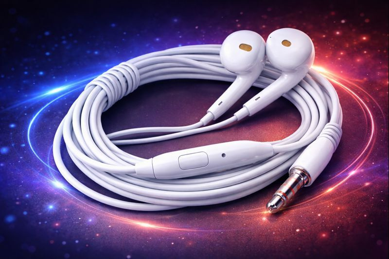 CABTRONICS Universal 3.5mm Wired Earbuds with Microphone | HD Sound | Music & Call Control Wired(White, On the Ear)