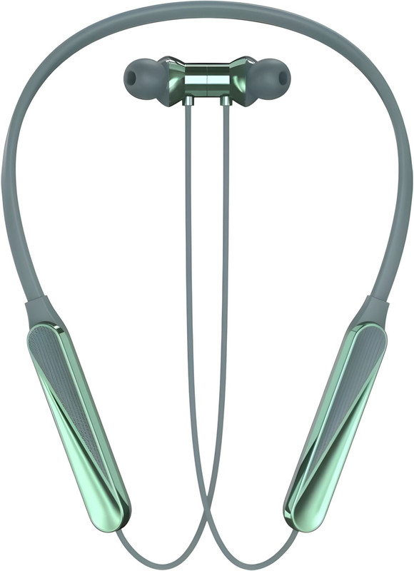 Bxeno Buds Wireless 5 Lite MAGNETIC POWER OFF/ON 48Hr Fast Charging ,ENC Neckband [3] Bluetooth(Green, In the Ear)