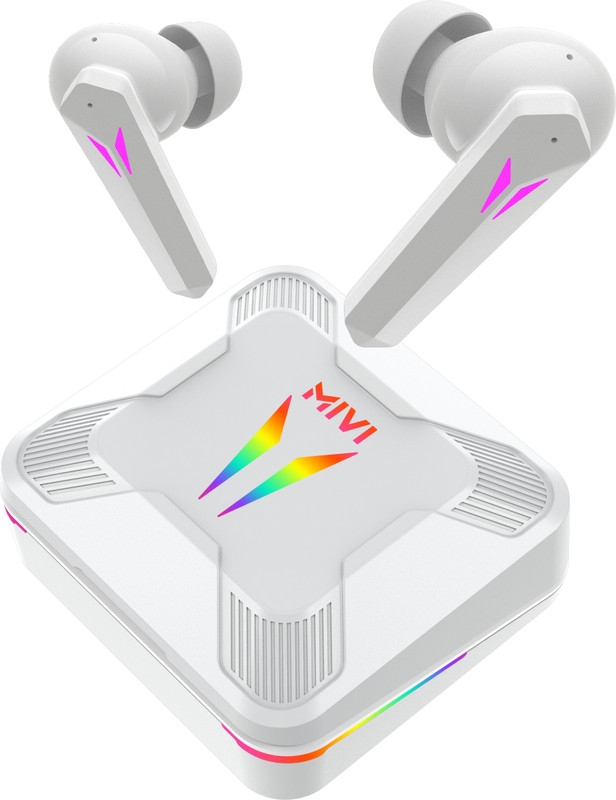 Mivi Commando X9 Earbuds, Dual RGB Lights, 35ms Low Latency Gaming, ENC, 72H Playtime Bluetooth(White, True Wireless)